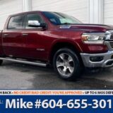 2019 RAM 1500 LARAMIE 4X4 for $0 Build Credit, Poor