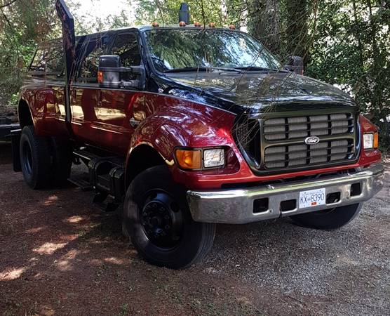 2003 Ford F650 Crew-cab Cummins 7 spd Dually for $0