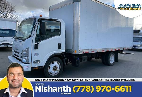 2018 Isuzu NQR 18 FT Dry Box with Hydraulic Brakes