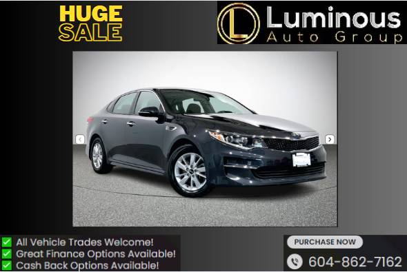 2018 KIA Optima LX Auto for $0 Build Credit, Poor