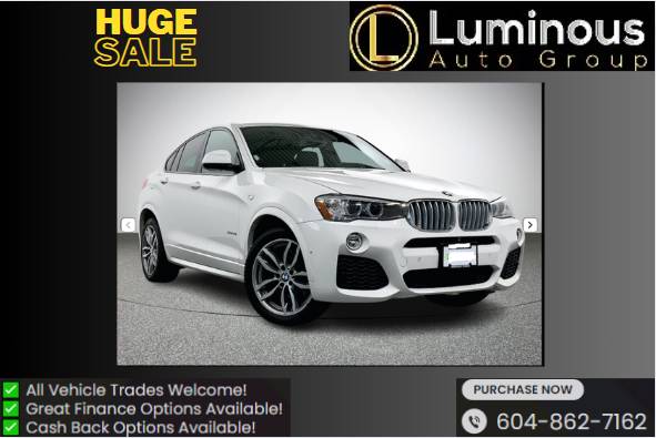 2017 BMW X4 XDRIVE28I AWD 4DR for $0 Build Credit,