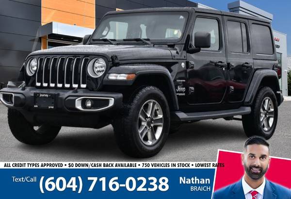 2019 Jeep Wrangler Unlimited Sahara 4x4 for $0 Build Credit,