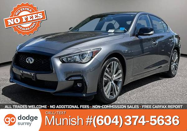 2023 INFINITI Q50 Signature Edition Sedan for $0 Build Credit,