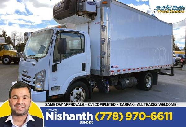 2017 Isuzu NRR 18 ft with Carrier Reefer and Ramp