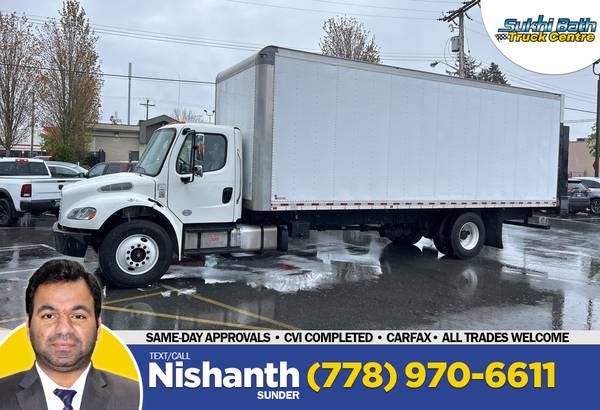 2018 Freightliner M2 26' DRY BOX + RAILGATE + CVI