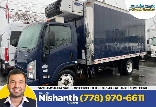 2017 Isuzu NRR 16 FOOT BOX + CARRIER REEFER +