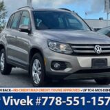 2015 VOLKSWAGEN TIGUAN AWD SUV for $0 Build Credit, Poor