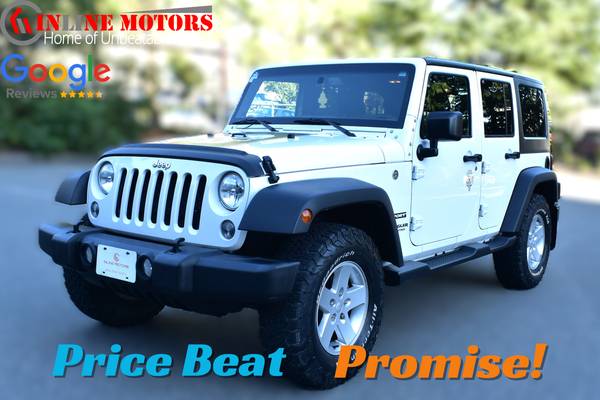 2017 Jeep Wrangler Unlimited Sport for $0 Build Credit, Poor