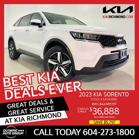 2023 Kia Sorento LX Premium AWD for $0 Build Credit,