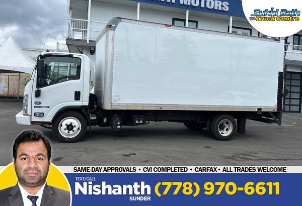 2016 Isuzu NQR 18' Dry Box with Railgate and CVI