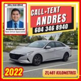 2022 Hyundai Elantra Preferred 21,481 KMS for $0 Build Credit,