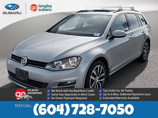 2017 Volkswagen Golf SportWagen LE for $0 Build Credit, Poor