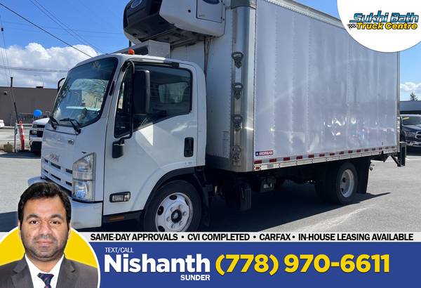 2015 Isuzu NPR 16' Box with Carrier Reefer and Power