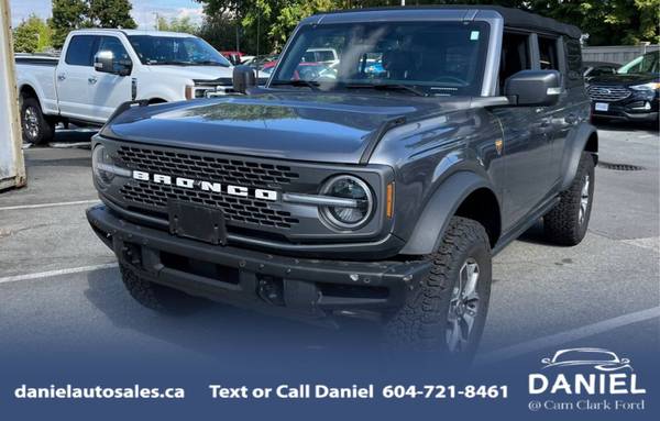 2022 Ford Bronco Badlands 4 Door Soft Top 2.7L V6