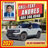 2021 Ford Bronco Sport Outer Banks Sunroof 36,101 KMS for