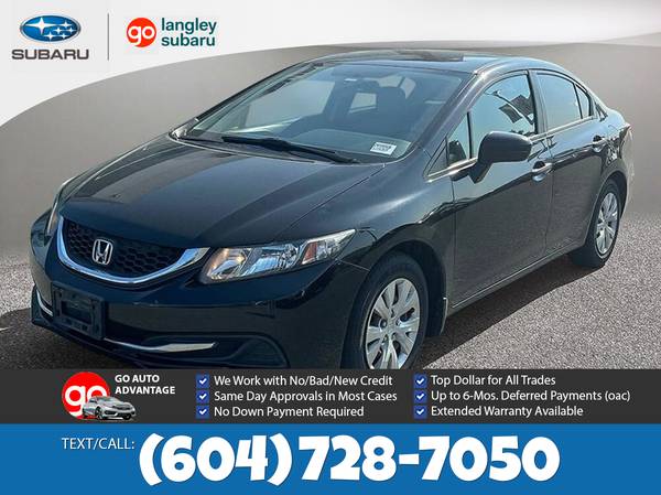 2015 Honda Civic Sedan Manual Trim for $0 Build Credit,