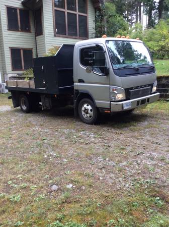 2005 Mitsubishi Fuso Flatdeck for $0 Build Credit, Poor Credit,