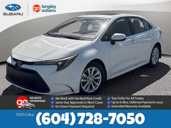 2023 Toyota Corolla XLE for $0 Build Credit, Poor Credit,