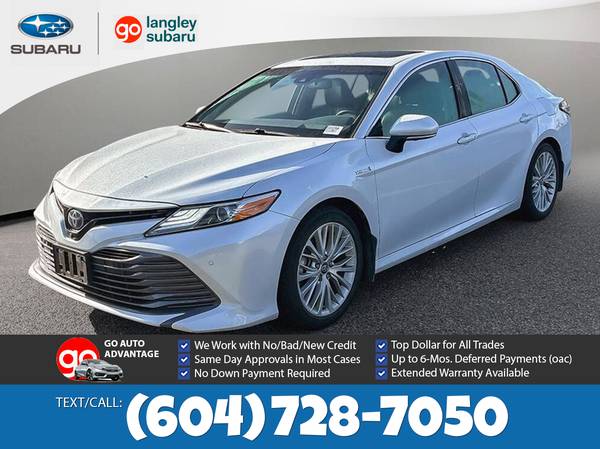 2018 Toyota Camry Hybrid XLE for $0 Build Credit, Poor