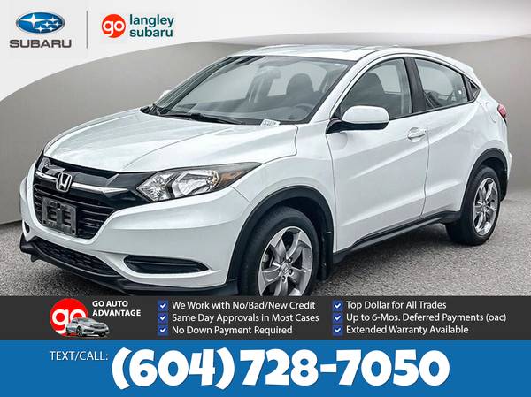 2018 Honda HR-V EX-L Trim for $0 Build Credit, Poor