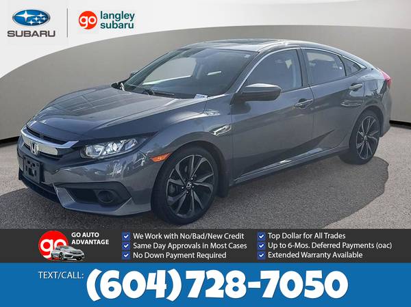 2017 Honda Civic Sedan A Trim for $0 Build Credit,