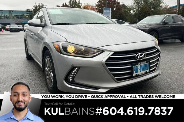 2017 Hyundai Elantra GL Sedan for $0 Build Credit, Poor