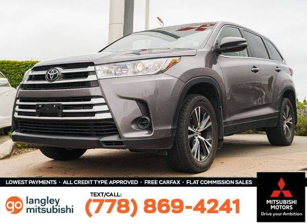 2019 Toyota Highlander LE AWD V6 for $0 Build Credit,