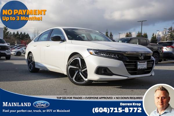 2022 Honda Accord Sport 1.5T Sedan for $0 Build Credit,