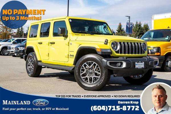 2024 Jeep Wrangler Sahara 4x4 for $0 Build Credit, Poor