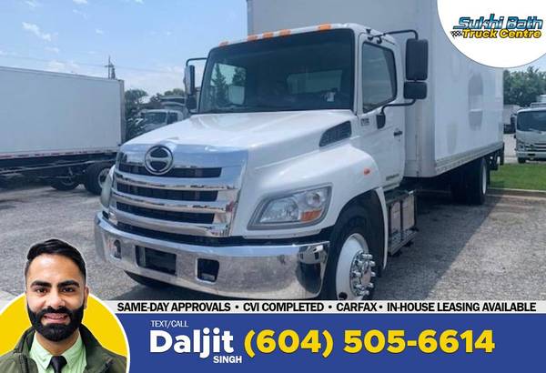 2018 Hino 268A 26' Dry Box Power Tuck Tailgate for