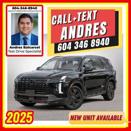 2025 Hyundai Palisade Urban Black for $0 Build Credit, Poor