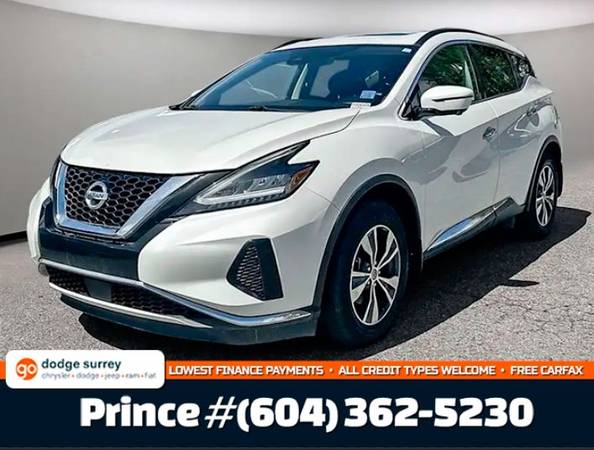 2020 Nissan Murano AWD SV for $0 Build Credit, Poor