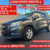 2016 Chevy Trax LT - $500 Down, Low Mileage! for