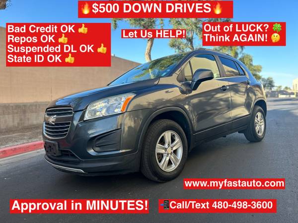 2016 Chevy Trax LT - $500 Down, Low Mileage! for