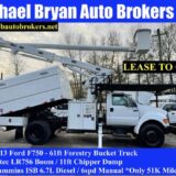 2013 Ford F750 61FT Forestry Bucket Truck 6.7L Cummins DSL