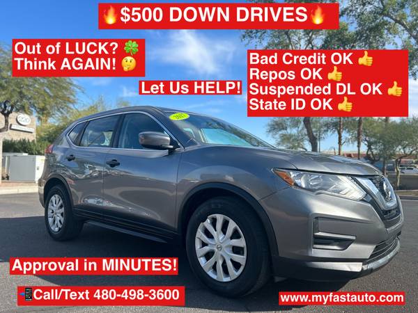 2017 Nissan Rogue - $500 Down Delivery - Bad Credit/Repossessions