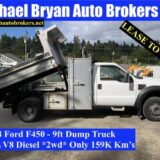 2008 Ford F450 9ft Dump Truck Diesel 2WD for $0