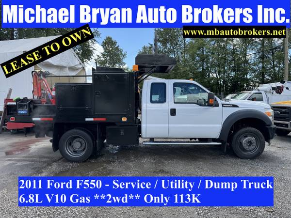 2011 Ford F550 Service Utility/Dump Truck with Crane for $0