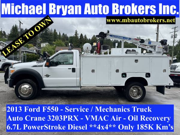 2013 Ford F550 Service Mechanic Truck - Crane, VMAC, Oil