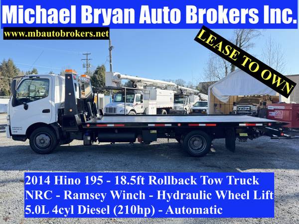 2014 HINO 195 Rollback Tow Truck for $0 Build Credit,