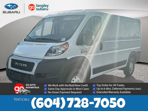 2022 Ram ProMaster 2500 for $0 Build Credit, Poor Credit,