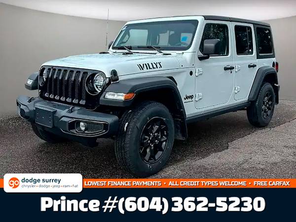 2023 Jeep Wrangler Willys 4x4 for $0 Build Credit, Poor