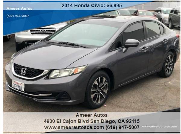 2014 Honda Civic EX Sedan for $0 Build Credit, Poor