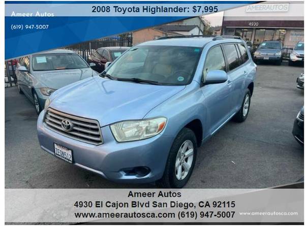 2008 Toyota Highlander for $0 Build Credit, Poor Credit, Bad