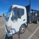 2007 Mitsubishi FE 16' Stakebed Flatbed with Lift Gate for