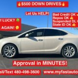 2015 Buick Verano Base Model - $500 Down! Bad Credit
