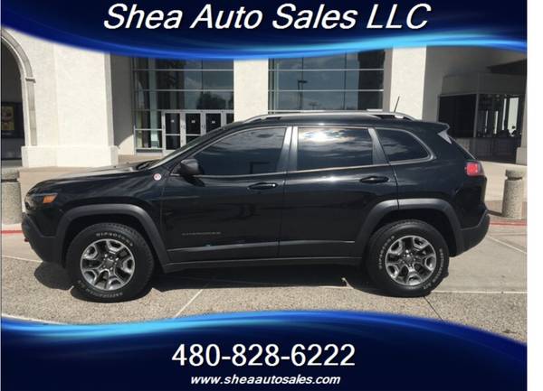 2019 Jeep Cherokee Trailhawk 4WD Black for $0 Build Credit,