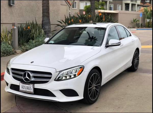 2019 Mercedes Benz C300 White for $0 Build Credit, Poor
