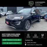 2017 Ford Explorer Platinum 4WD 7-Seater 108 KM 3-Month Warranty