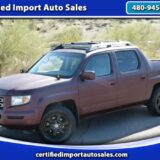 2007 Honda Ridgeline RTL with Moonroof and Navigation for $0